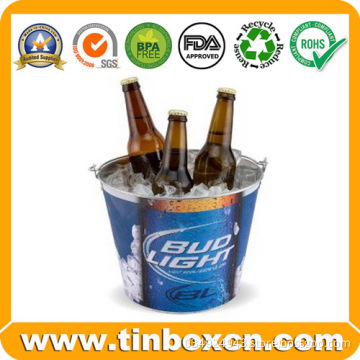 Customized Decorative  Tin Bucket Popcorn Tin Box